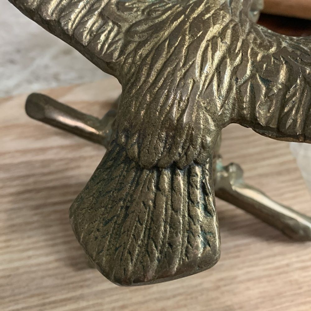 MCM Style Brass‎ Eagle On Branch Figure Made In Korea Vintage - Picture 7 of 17